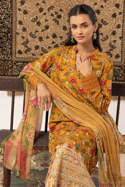 3 Piece Stitched Embroidered Digital Printed Suits Collection From Abeera By Johra - 07