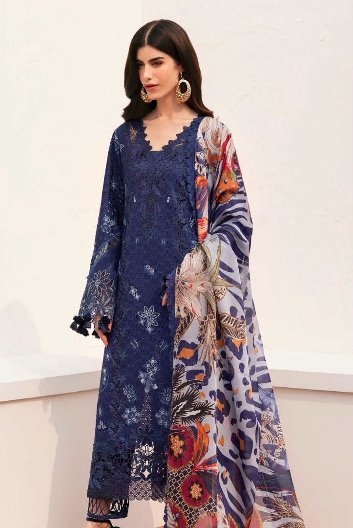 3 Piece Stitched Embroidered Lawn Suit From Baroque Eid Lawn'25 Collection - 07