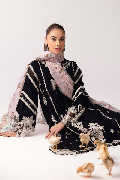 3 Piece Stitched Luxury Suits From Qalamkar Basic Pret'25 Collection - MAHIRA