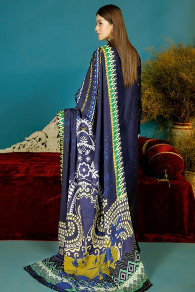 Tehzeeb By Riaz Arts Embroidered Chikankari Self Linen 3 Pc Suits Collection - 08