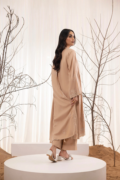 3 Piece Stitched Embroidered Cashmi Wool With Lakhany Winter Embriodered Shawl collection 07