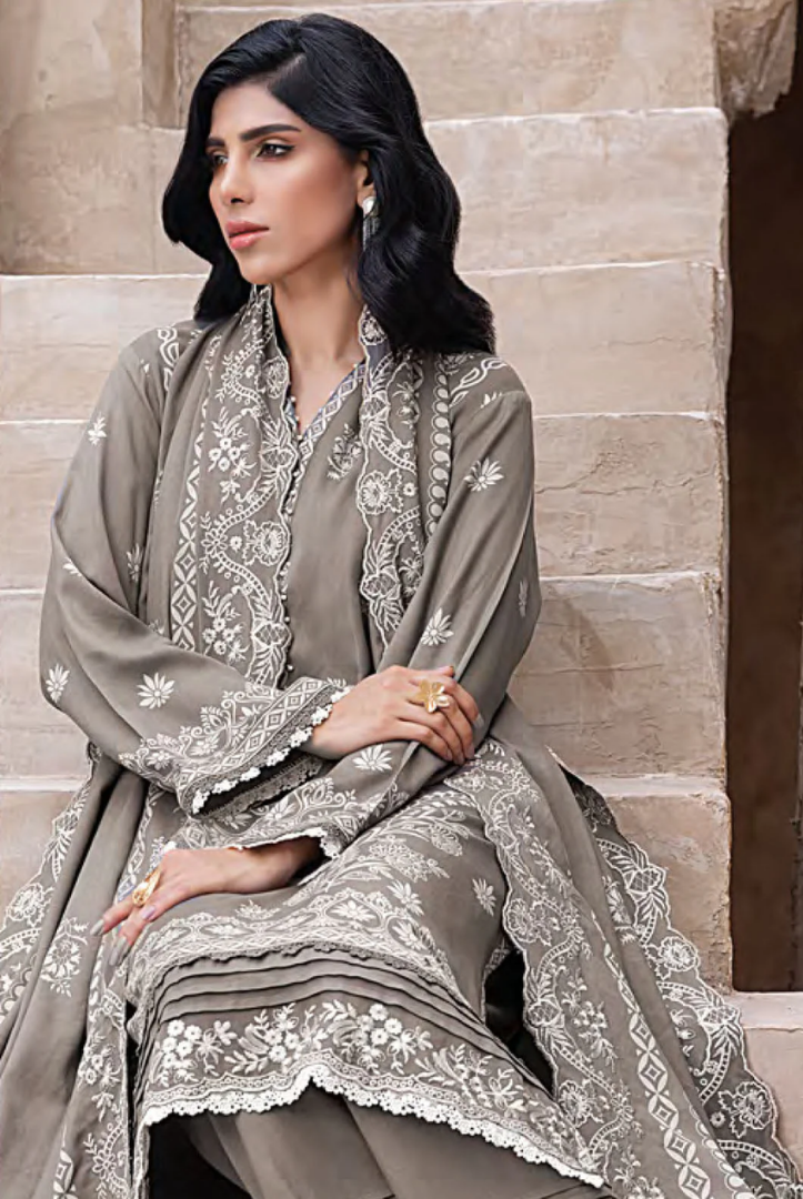 3 Piece Stitched Winter Essentials By LSM Lakhany Embroidered Cashmi Wool LG-UB-0210-B