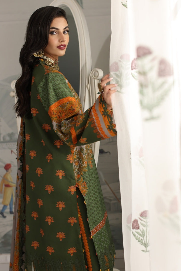 3 Piece Stitched Embroidered Linen Shawl Suits From Virsa By Charizma - 08