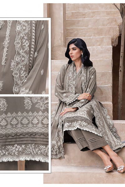 3 Piece Stitched Winter Essentials By LSM Lakhany Embroidered Cashmi Wool LG-UB-0210-B