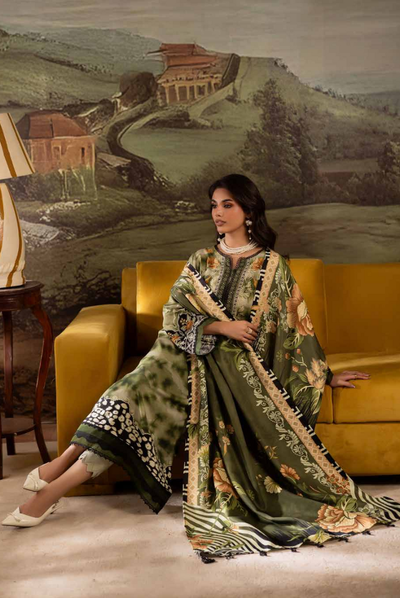 3 Piece Stitched Nureh Signature Printed Linen'25 SP-172