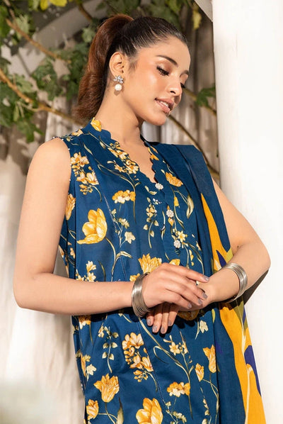 3 Piece Stitched Printed Lawn Suit From Maria.B By M.Basics Vol-01 Collection'25  Elaheh - 09