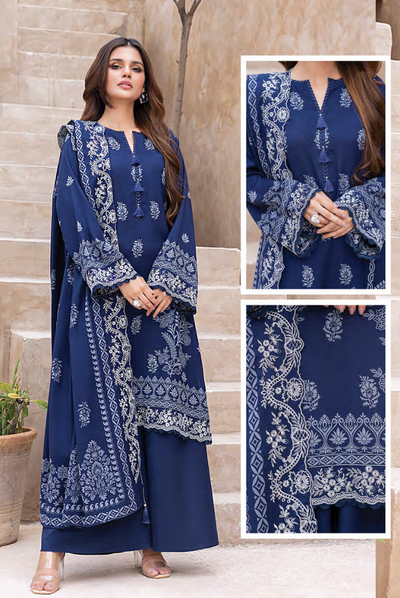 3 Piece Stitched Winter Essentials By LSM Lakhany Embroidered Cashmi Wool LG-UB-0210-A