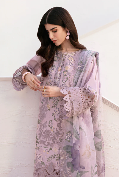 3 Piece Stitched Embroidered Lawn Suit From Baroque Eid Lawn'25 Collection - 08