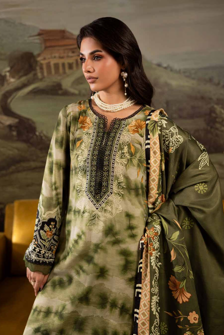 3 Piece Stitched Nureh Signature Printed Linen'25 SP-172