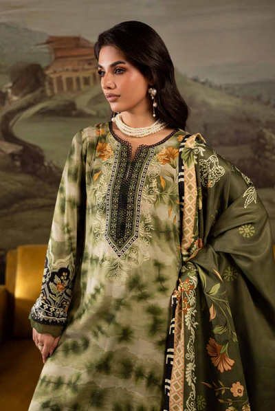 3 Piece Stitched Nureh Signature Printed Linen'25 SP-172