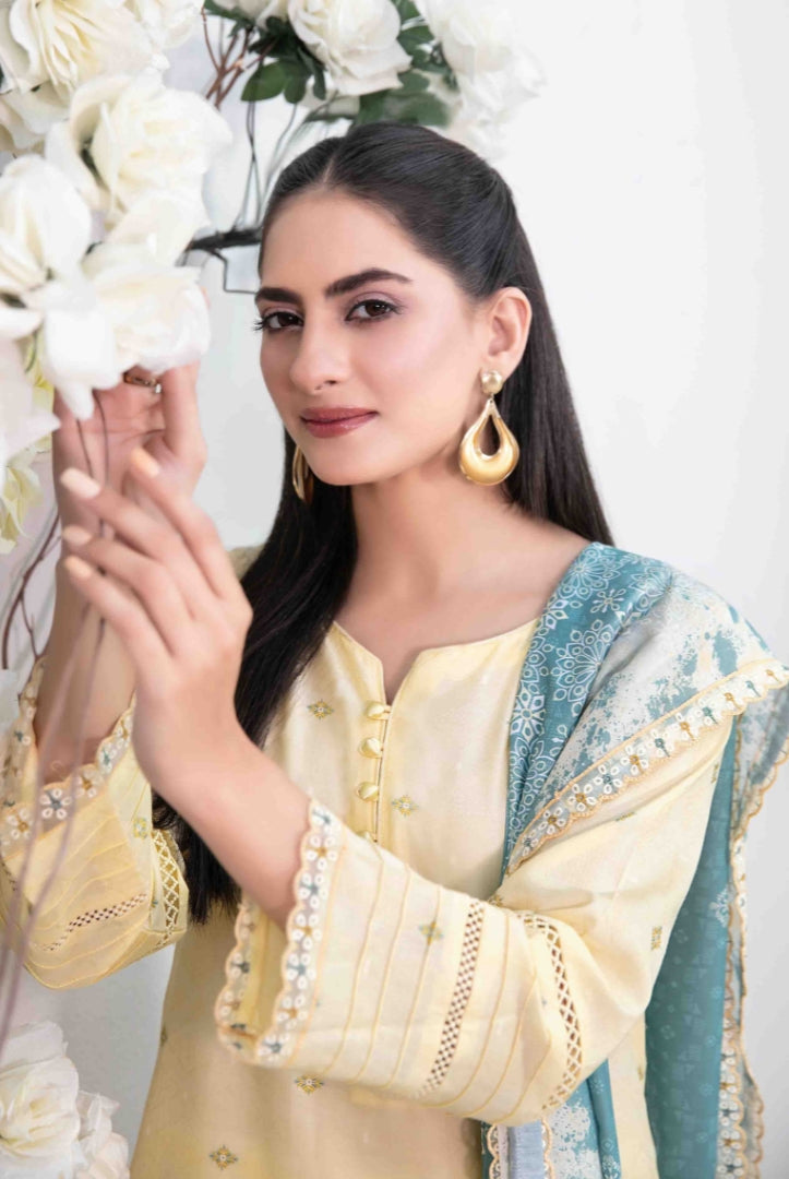 Tanzil By Tawakkal Pret 3 Piece Stitched Embroidered Lawn Suit - 02