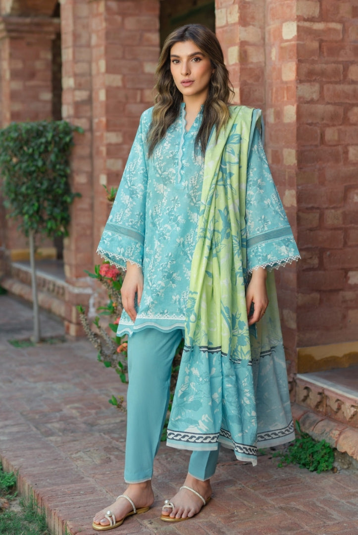 3 Piece Digital Printed Stitched Lawn Suit | Spring Summer'24 Collection By Sahar - 03