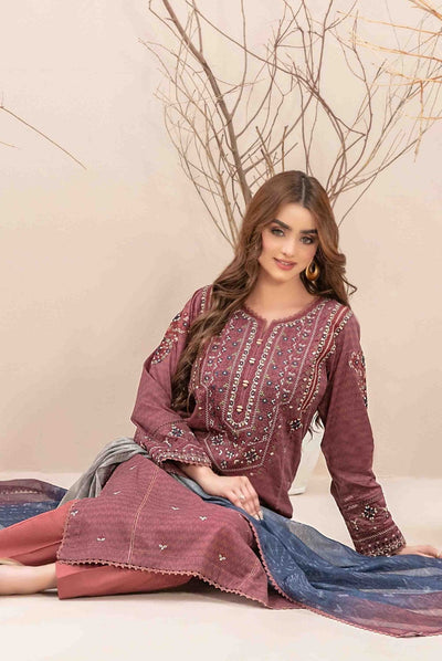 Mahlaa Vol'1 By Tawakkal Pret 3 Piece Stitched Embroidered Lawn Suit - 04