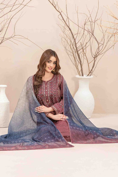 Mahlaa Vol'1 By Tawakkal Pret 3 Piece Stitched Embroidered Lawn Suit - 04