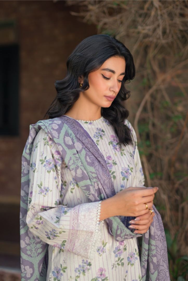 3 Piece Digital Printed Stitched Lawn Suit | Spring Summer'24 Collection By Sahar - 04