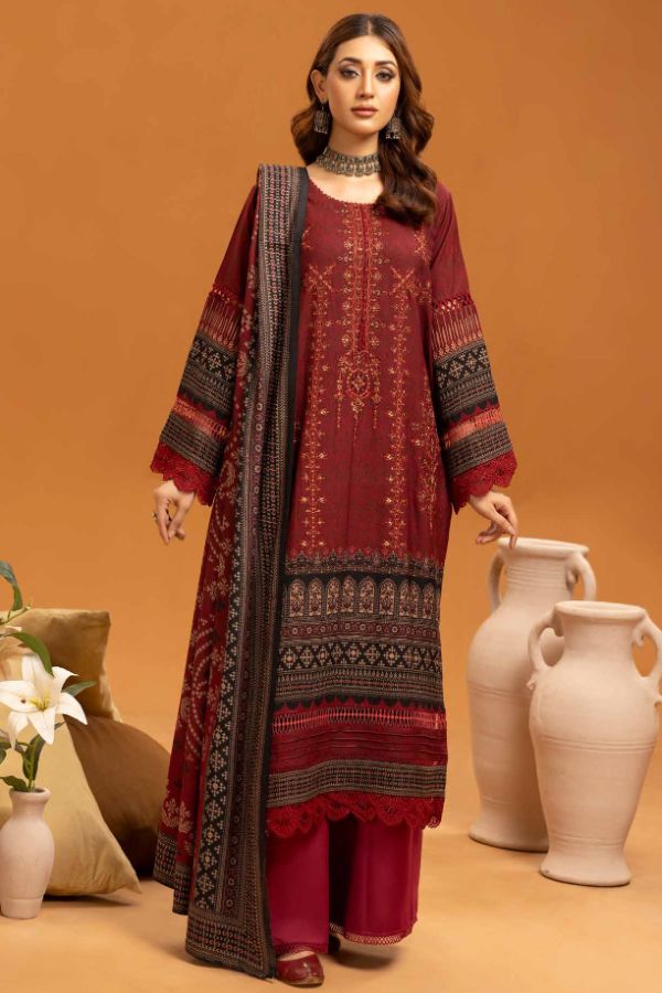 3 Piece Stitched Digital Printed Suits Collection From Roop By Johra - 08