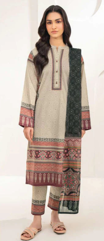 3 Pc Stitched Printed Lawn Suit By Limelight Summer Collection - 35