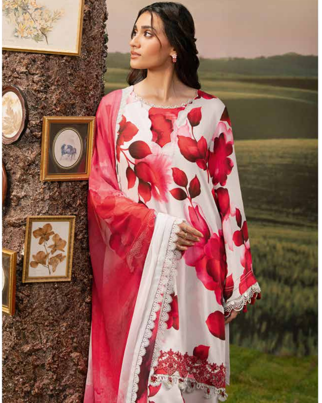 3 Piece Stitched Embroidered Linen Casual - Pre/Fall 25 Winter M.Basics by MARIA.B  - MBPF#02