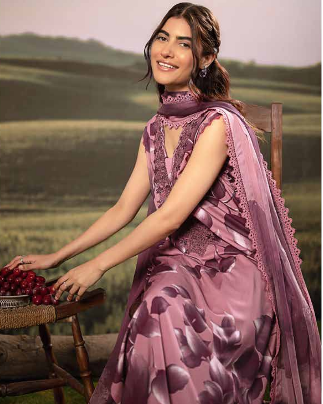 3 Piece Stitched Embroidered Linen Casual - Pre/Fall 25 Winter M.Basics by MARIA.B  - MBPF#01