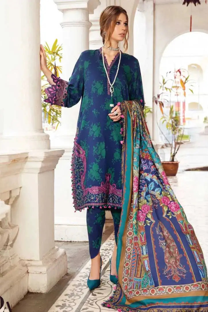 M Prints 3Piece Stitched Suit – 01