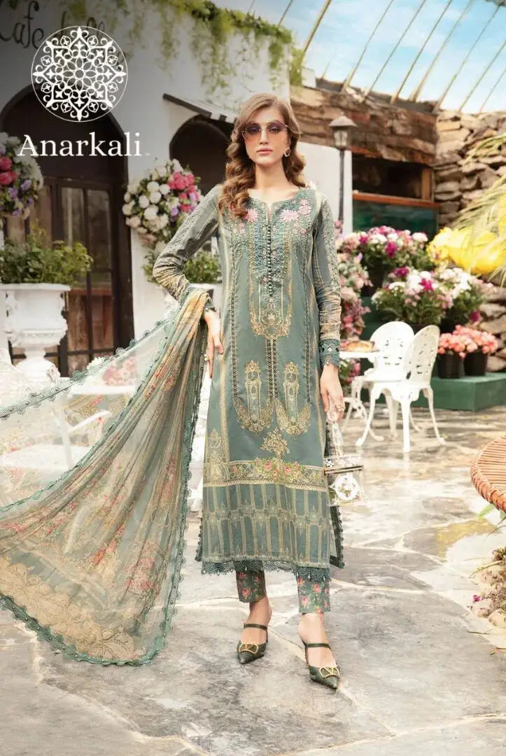 Maria.B M.Prints 3Piece Stitched Spring Summer 2024 Collection (Sea Green)