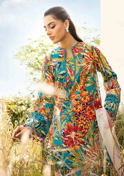 3 Piece Stitched Embroidered Lawn Suit From Maria.B By M.Basics Eid Collection'25-09