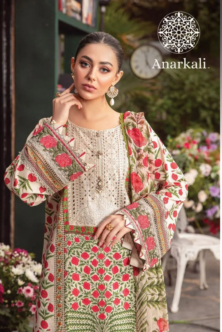 Maria.B M.Prints 3Piece Stitched Spring Summer 2024 Collection (Pink & Creme)