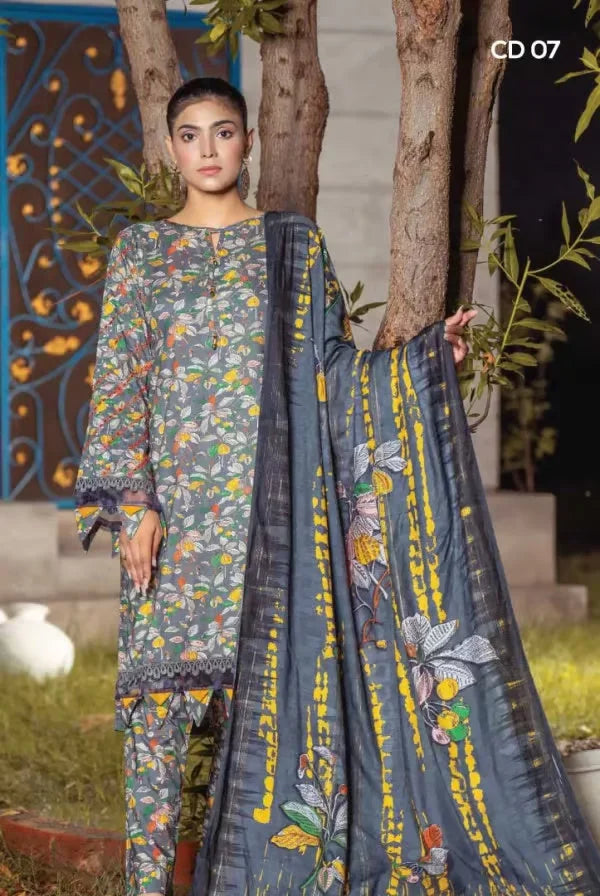 Sakina Anarkali 3 Piece Stitched Suit – 07